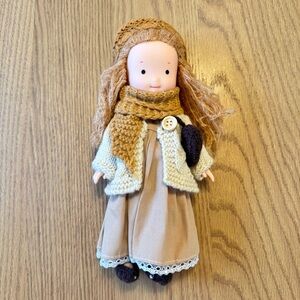 Waldorf 8 inch doll with hand knit clothes